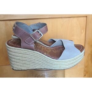 Sam Edelman Dimitree Espadrille US 11 Suede Ankle Strap Wedges Buckle‎ Shoes